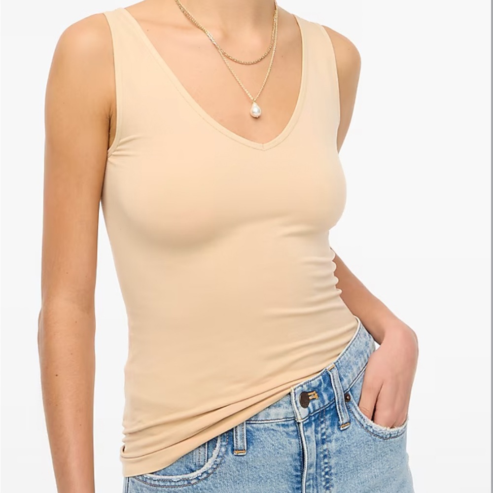 J.Crew Smooth Layering tank, nude, S